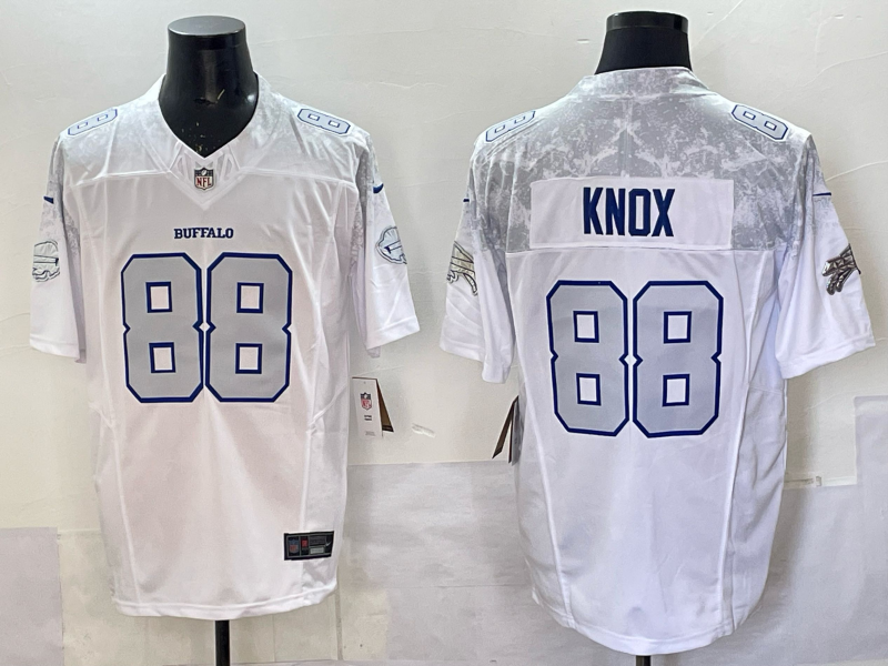 Men Buffalo Bills 88 Knox Nike White 2025 Rivalries Collection Limited NFL Jersey 005